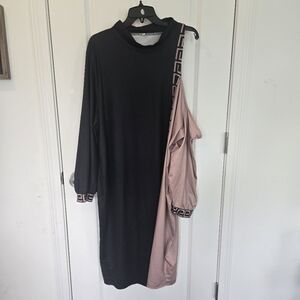 Womens Cold Shoulder Elegant Black Dress 5xl